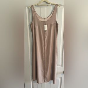 Seamed Silk Tank Dress very light pink/beige Size M